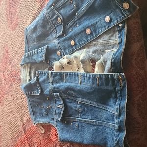 Jean jacket vest